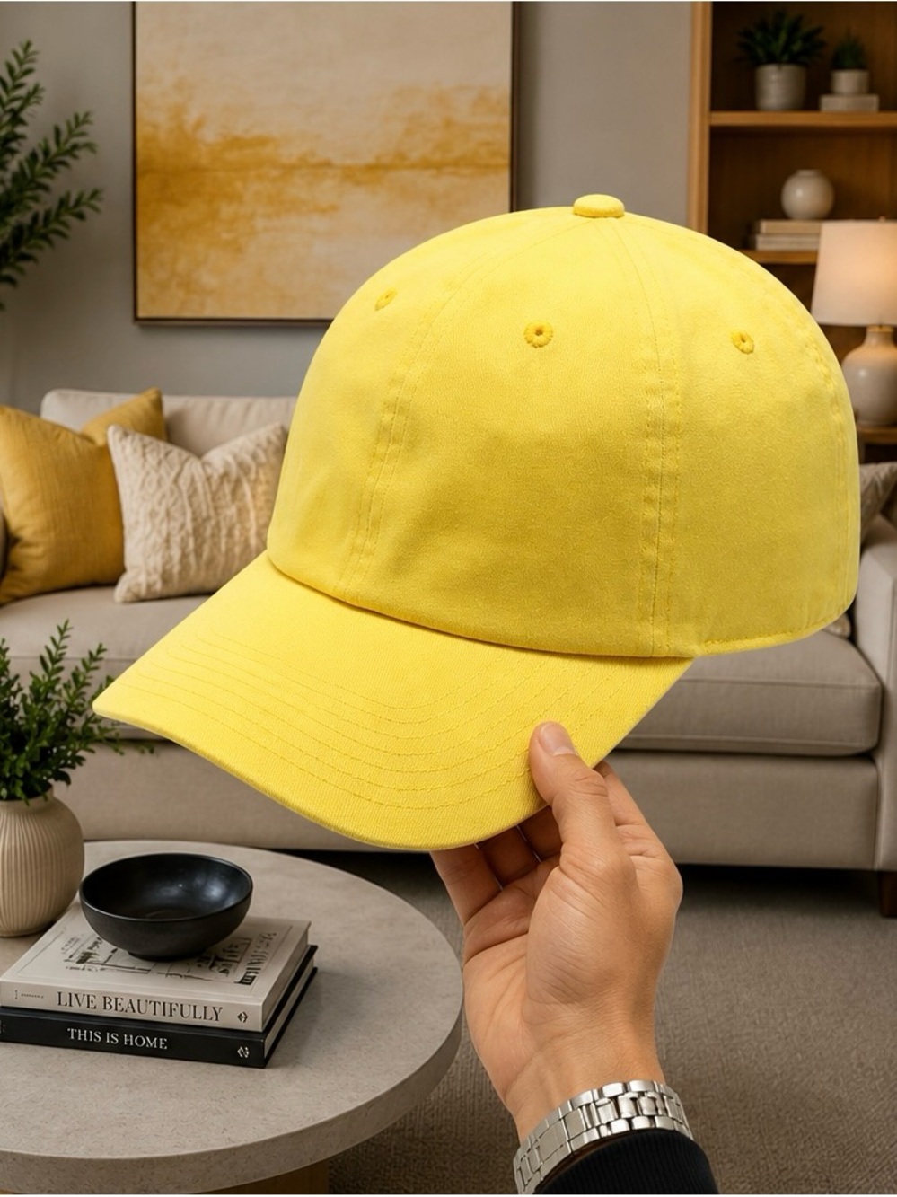 Bright Yellow Classic Baseball Cap